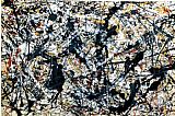 Silver On Black by Jackson Pollock